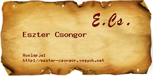 Eszter Csongor névjegykártya