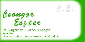 csongor eszter business card